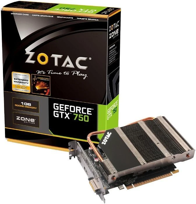 Zotac GeForce GTX 750 Zone, 1GB GDDR5, DVI, HDMI, DP