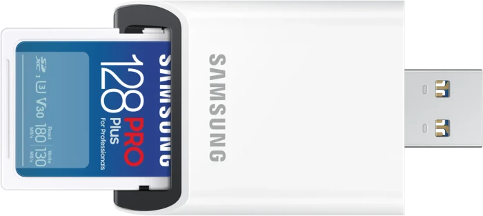 Samsung PRO Plus for Professionals R180/W130 128GB USB-Kit, UHS-I U3, Class 10