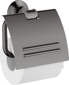 Hansgrohe AXOR Montreux Toilettenpapierhalter mit Deckel polished black chrome