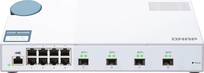QNAP QSW-M400 Desktop Gigabit Managed Switch, 8x RJ-45, 4x SFP+