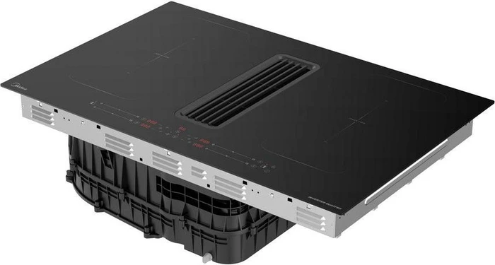 Midea Comfee MIH740Y038B Induktionskochfeld mit Kochfeldabzug autark