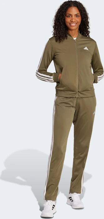 adidas Essentials 3-Streifen Trainingsanzug olive strata (Damen)