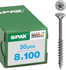 Spax Edelstahl rostfrei A4 4CUT T-STAR plus T40 Holzbauschraube, 8x100mm, 50 Stück