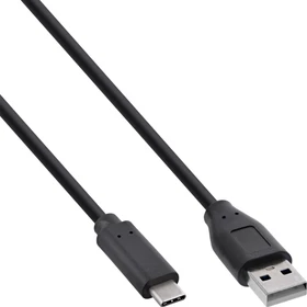 InLine USB 2.0 Kabel, USB-A 2.0 [Stecker] auf USB-C 2.0 [Stecker], 0.3m (35737)