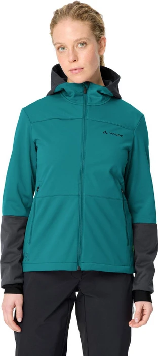 Vaude Qimsa Hooded Softshell Fahrradjacke fjord green (Damen)