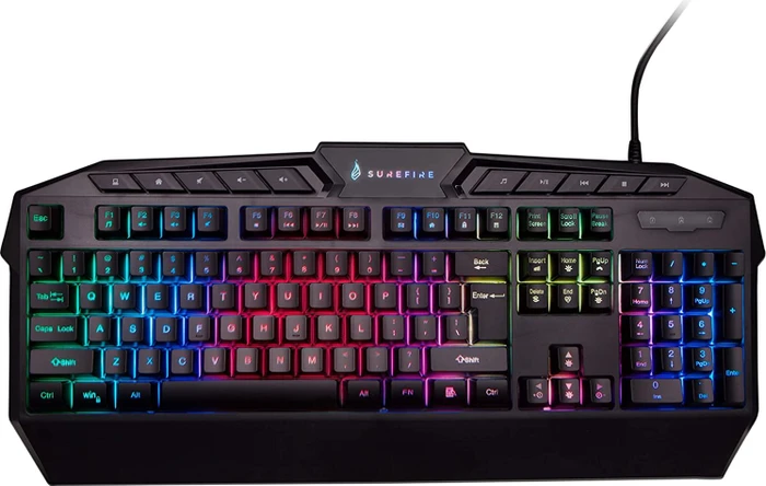 Verbatim SureFire KingPin RGB Gaming Keyboard, LEDs RGB, schwarz, USB, UK