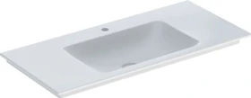Geberit ONE Möbelwaschtisch Abgang vertikal 105cm, Hahnloch mittig, weiß/KeraTect