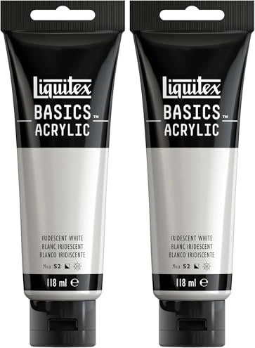 Liquitex Basics Acrylic iridescent white, 118ml