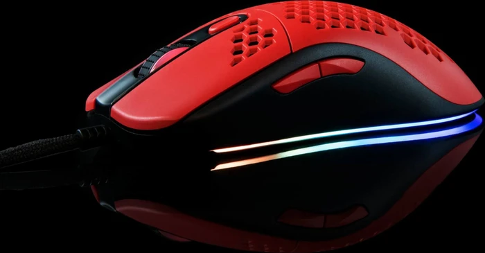 Arozzi Favo Gaming Maus schwarz/rot, USB