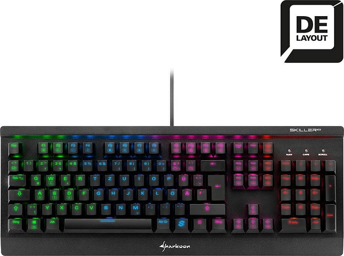 Sharkoon Skiller Mech SGK3, LEDs RGB, Kailh RED, USB, DE
