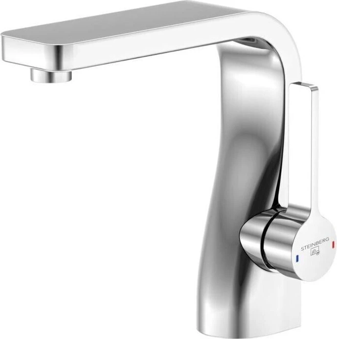 Steinberg Serie 230 Waschtisch-Einhebelmischer mit Ablaufgarnitur chrom
