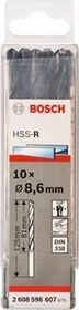 Bosch Professional HSS-R Spiralbohrer, 8.6x81x125mm, 10 Stück