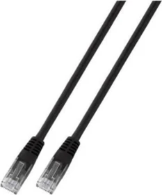 EFB Elektronik PVC CCA Patchkabel, Cat6, U/UTP, RJ-45/RJ-45, 10m, schwarz