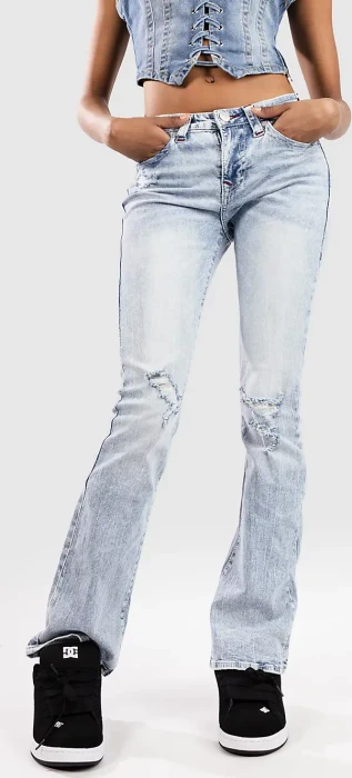 True Religion Becca Mid Rise Bootcut Flap Jeans mimosa destroy (Damen)