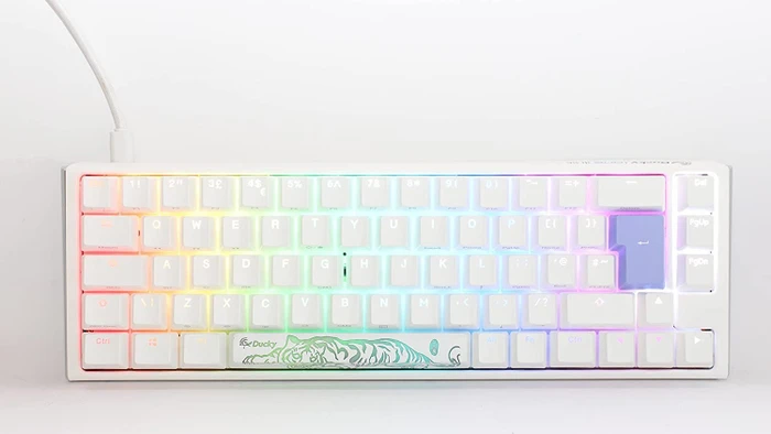Ducky One 3 SF PBT, LEDs RGB, Pure White, MX RGB BLUE, USB, DE