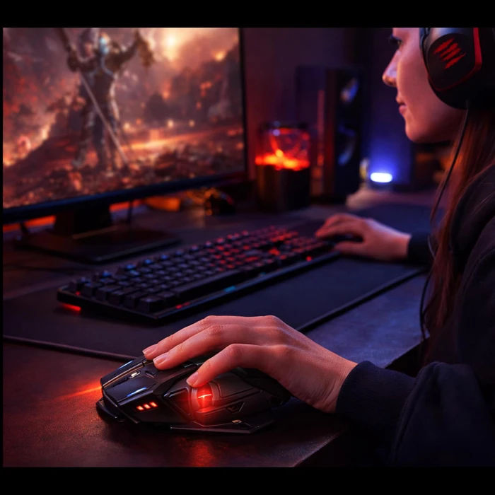 MadCatz M.M.O 7+ Wireless Gaming Mouse schwarz, USB