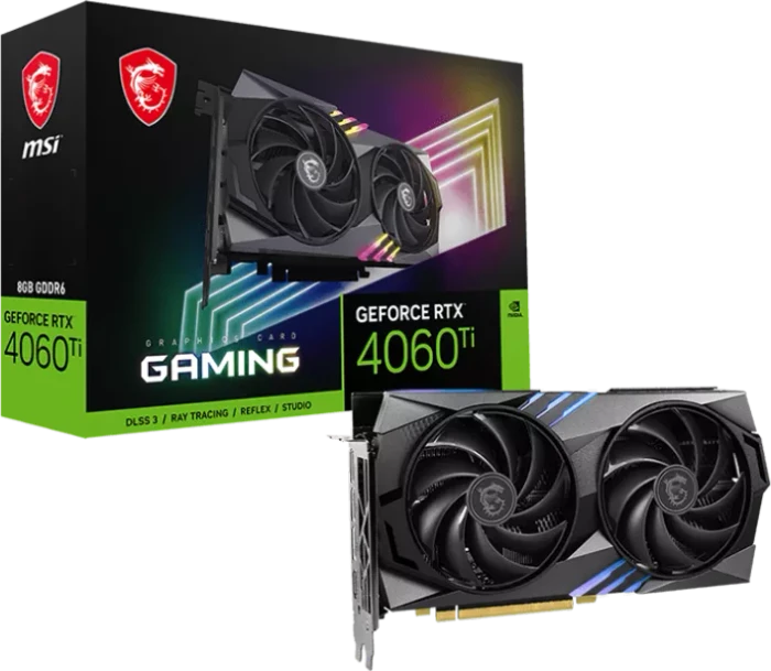 MSI GeForce RTX 4060 Ti Gaming 8G, 8GB GDDR6, HDMI, 3x DP
