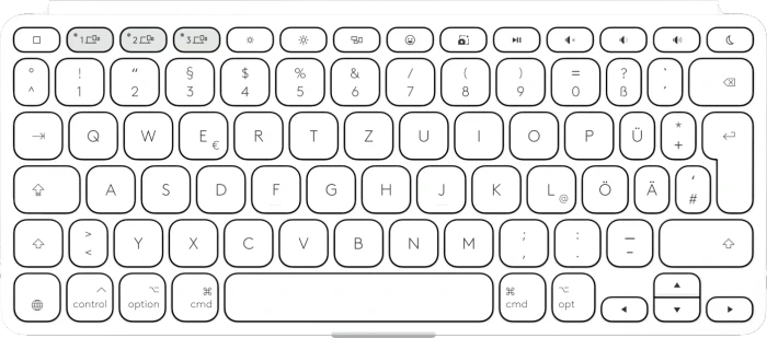 Logitech Keys-To-Go 2 für iPad, Hellgrau, Bluetooth, DE