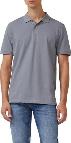 s.Oliver Baumwollpiqué Poloshirt kurzarm mid grey (Herren)