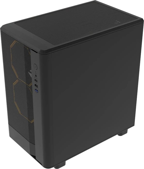 DarkFlash DB330M Mesh Black, Glasfenster