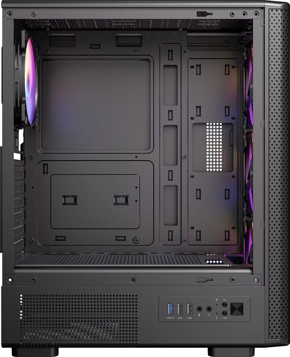 Antec VX310 ARGB, schwarz, Glasfenster