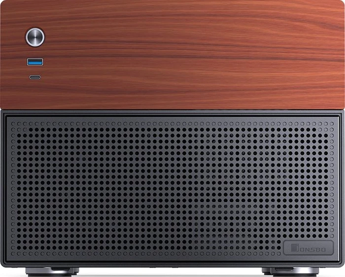 Jonsbo N4 Black, schwarz/braun
