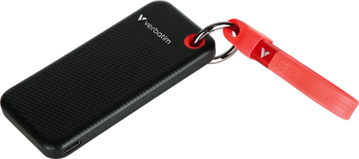 Verbatim Pocket SSD, schwarz/rot, 2TB, USB-C 3.1