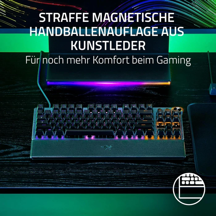 Razer Huntsman V3 Pro Tenkeyless, schwarz, LEDs RGB, Razer Analog Optical Switch Gen-2, USB, FR