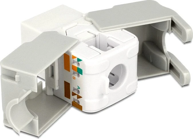 DeLOCK Keystone Modul RJ-45 Buchse via Verlegekabel Cat6, weiß