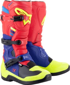Alpinestars Tech 3 Motorradstiefel rot/blau/gelb
