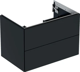 Geberit ONE Unterschrank für Waschtisch, mit zwei Schubladen, 75cm, schwarz/lackiert matt