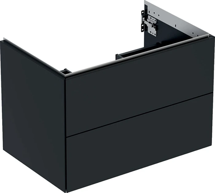 Geberit ONE Unterschrank für Waschtisch, mit zwei Schubladen, 75cm, schwarz/lackiert matt