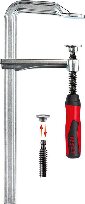 Bessey GZ40-12-2K Ganzstahl-Schraubzwinge, 400/120mm
