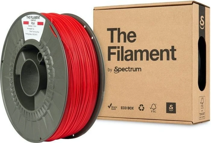 Spectrum The Filament PLA, Technical Red, Spule, 1.75mm, 1.00kg