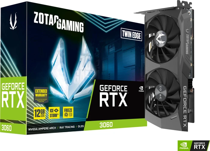 Zotac Gaming GeForce RTX 3060 Twin Edge, 12GB GDDR6, HDMI, 3x DP, bulk