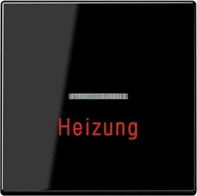 Jung Serie A Wippe mit Lichtleiter und Aufschrift Heizung, schwarz
