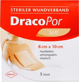 Dr. Ausbüttel DracoPor Soft steriler Wundverband hautfarben, 8 x 10cm, 5 Stück