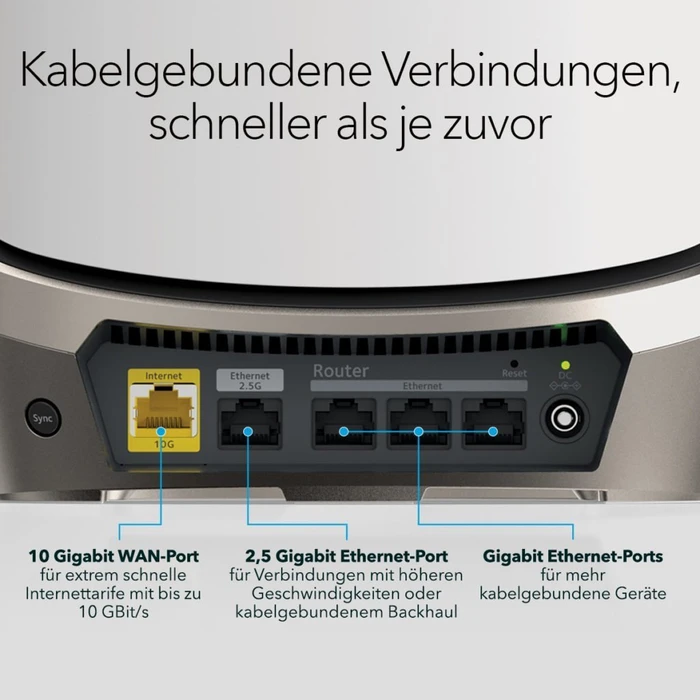 Netgear Orbi Wi-Fi 6E, 960 Serie RBKE962, AXE11000, Router und Repeater Set, 2er-Bundle