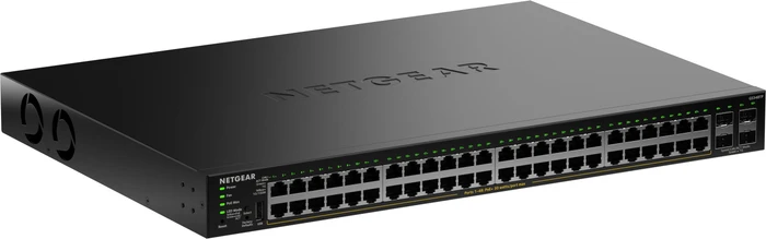 Netgear S350 Desktop Gigabit Smart Switch, 48x RJ-45, 4x SFP, 380W PoE+