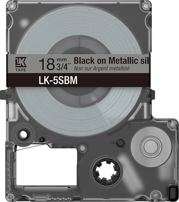 Epson LK-5SBM Beschriftungsband, 18mm, schwarz/silber