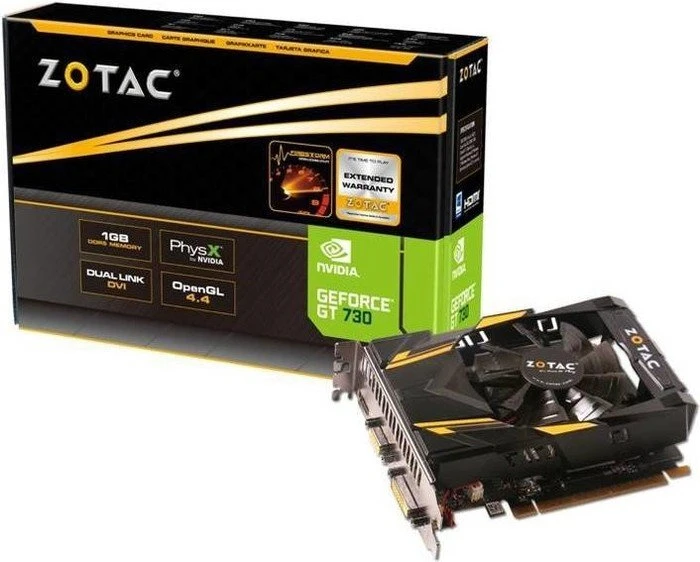 Zotac GeForce GT 730, 2GB GDDR5, VGA, DVI, HDMI