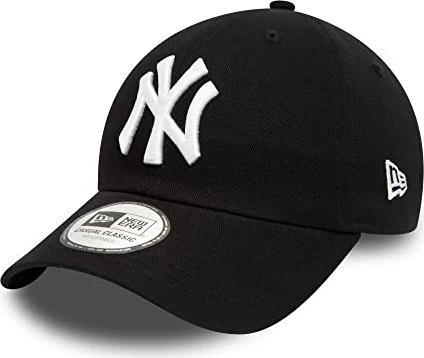 New Era 9TWENTY New York Yankees League Essential Kappe white on black