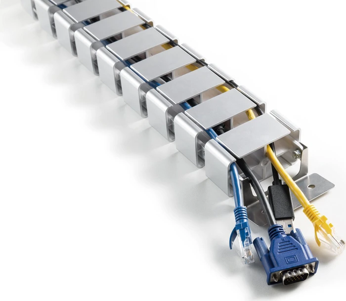 Digitus Kabelkanal flexibel, Glieder individuell abnehmbar, 67x35mm, 1.3m, grau