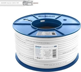 Edision Koaxialkabel ICX-100 CCS AL Eca PVC weiß 100m (26-05-0005)