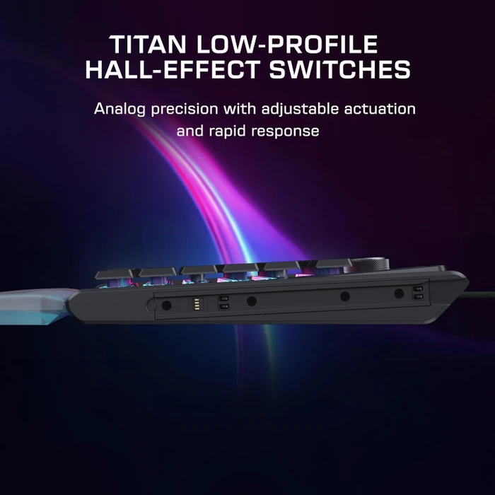 Turtle Beach Command Series KB7 TKL, schwarz, LEDs RGB, Low-Profile TITAN Hall-Effect, USB, UK
