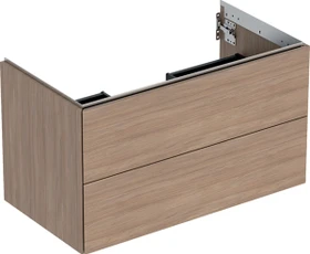 Geberit ONE Unterschrank für Waschtisch, mit zwei Schubladen, 90cm, Eiche/Melamin Holzstruktur