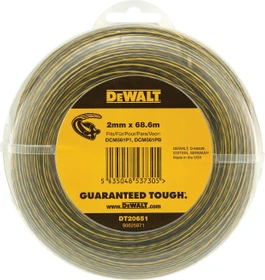 DeWalt DT20651 Trimmerfaden für Rasentrimmer, 2mm/68.6m