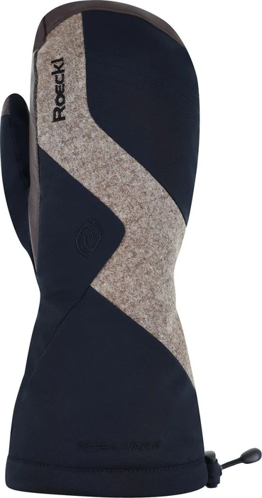 Roeckl Serfaus Mitten Skihandschuhe black/taupe melange