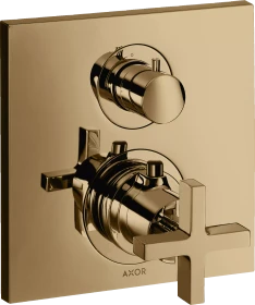 Hansgrohe Axor Citterio Thermostat mit Ab- und Umstellventil polished bronze