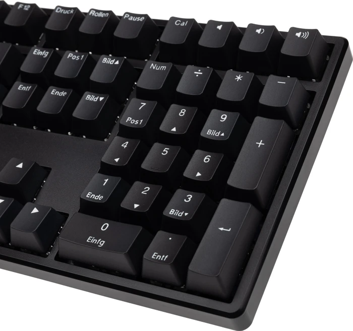 Ducky Origin Phantom Black, Retro schwarz, MX RED, USB, DE